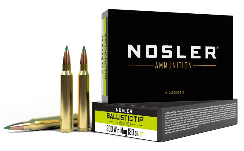 Nosler .300 Win Mag 180gr SPITZER BALLISTIC TIP Brass – 20rd