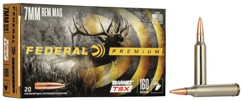 Federal 7mm Rem Mag 160gr TSX Brass – 20rd