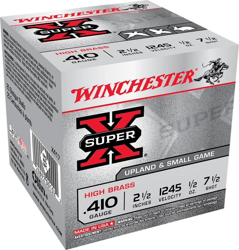 Winchester Ammo X417 Super X Heavy Game Load High Brass 410Gauge 2.50" 1/2oz 7.5Shot 25 Per Box/10 Case