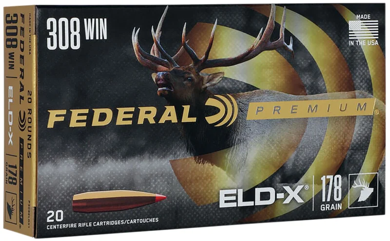 Federal .308 Winchester 178gr ELD-X Brass – 20rd