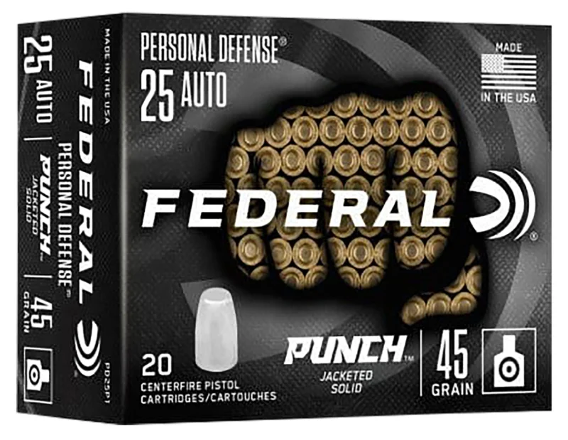 Federal .25 ACP 45gr Brass – 20rd