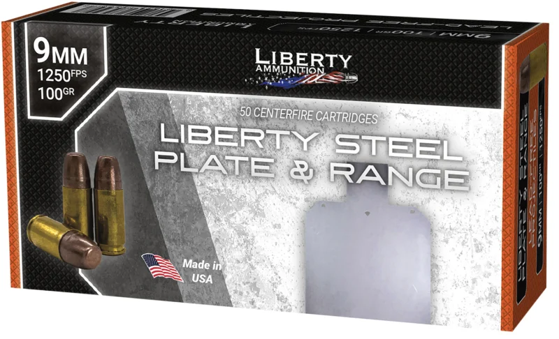 Liberty Ammunition 9mm Luger 100gr Steel – 50rd