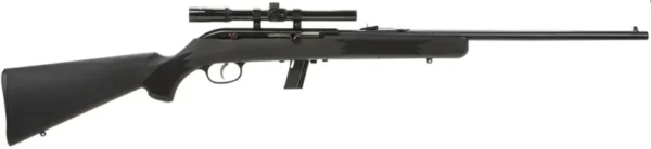 Savage Arms 40000 64 FXP 22 LR Caliber with 10+1 Capacity, 21" Barrel, Matte Blued Metal Finish, Matte Black Synthetic Stock & No AccuTrigger Right Hand (Full Size) Includes 4x15mm Scope