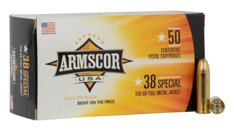 Armscor .38 Special 158gr FMJ Brass – 50rd