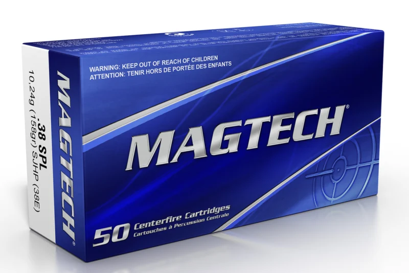 Magtech 38E Range/Training 38Special 158gr Semi Jacketed Hollow Point 50 Per Box/20 Case