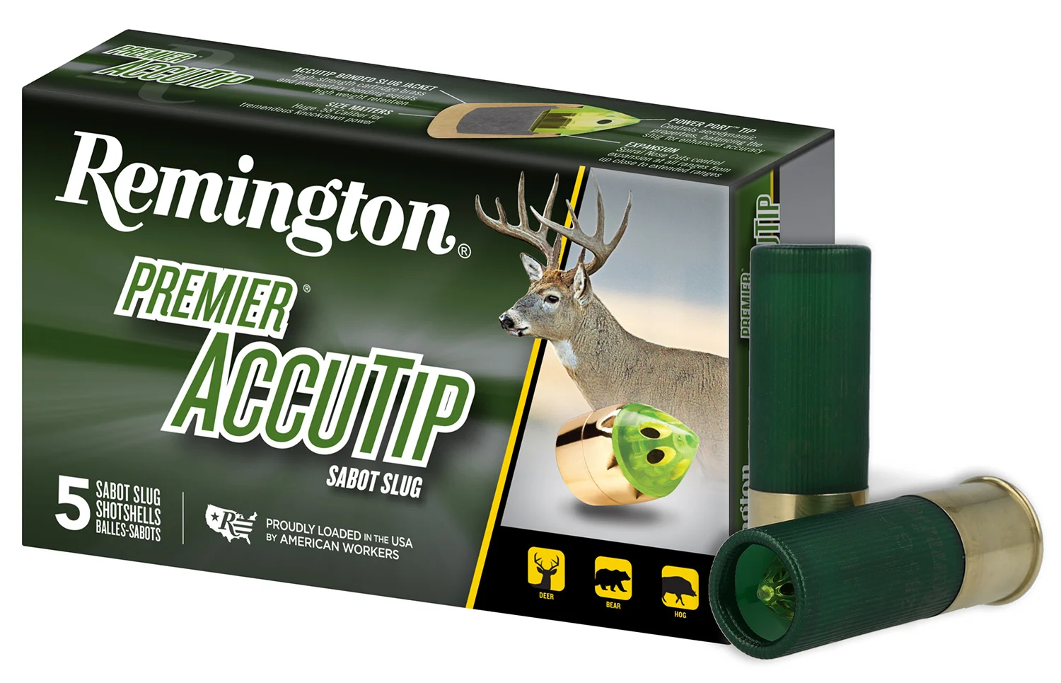 Remington 12 Gauge 385gr SLUG Brass – 5rd