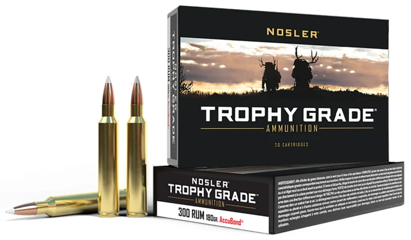 Nosler .300 RUM 180gr ACCUBOND Brass – 20rd