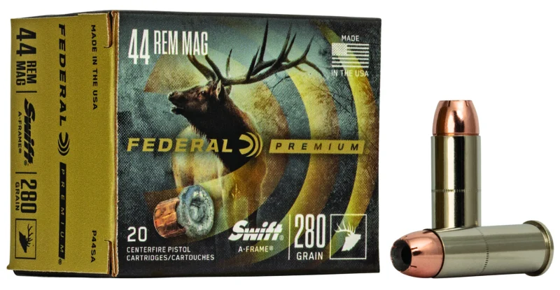 Federal .44 Magnum 280gr Nickel-Plated Brass – 20rd
