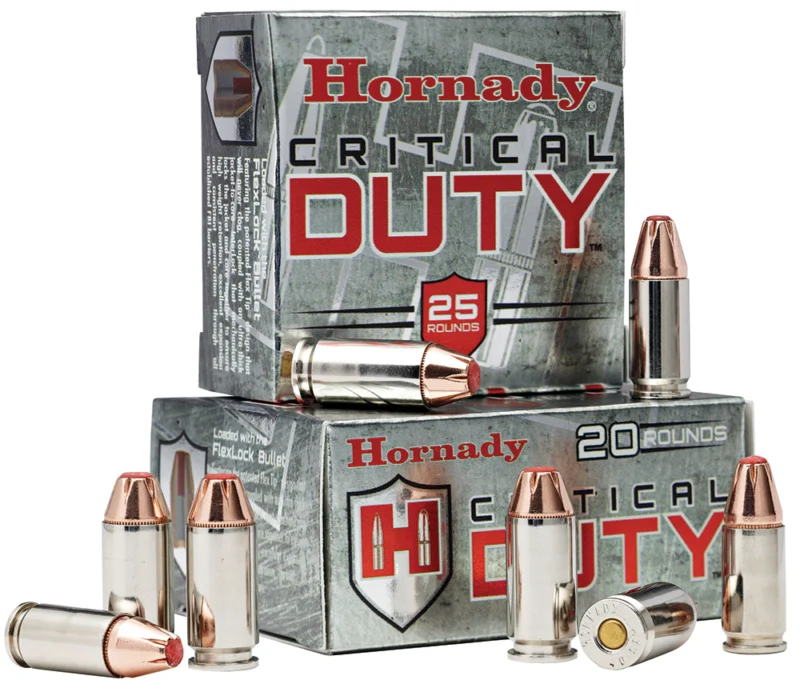 Hornady 9mm Luger 135gr CRITICAL DUTY Nickel – 25rd