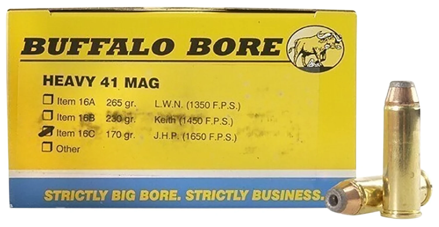 Buffalo-Bore .41 Rem Mag 170gr Brass – 20rd