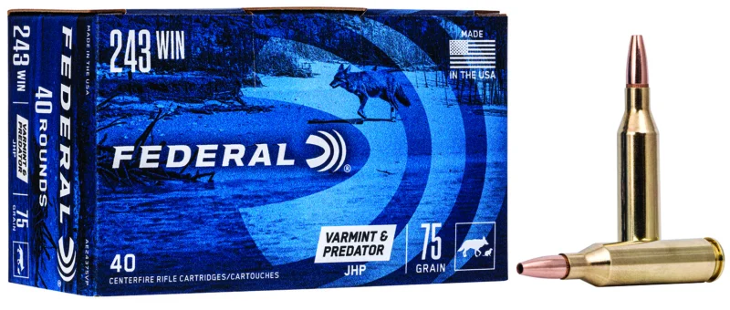 Federal .243 Winchester 75gr Brass – 40rd