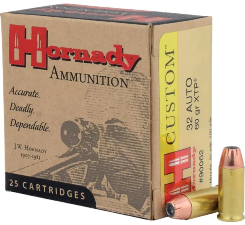 Hornady .32 ACP 60gr XTP Brass – 25rd
