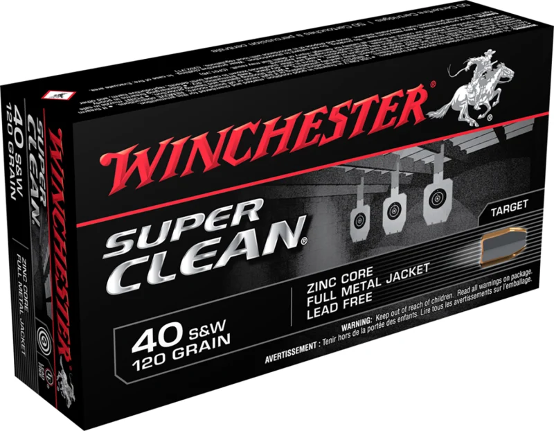 Winchester .40 S&W 120gr FMJ Brass – 50rd