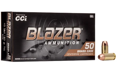 Blazer .40 S&W 180gr FMJ Brass – 50rd