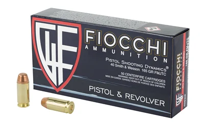 Fiocchi .40 S&W 165gr FMJ Brass – 50rd